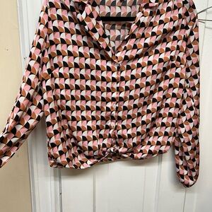 Geometric Patterned Women's Top